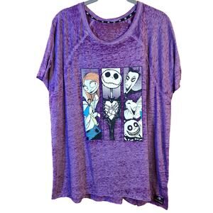 The Nightmare Before christmas burnout graphic tee jack sally lock shock barrel